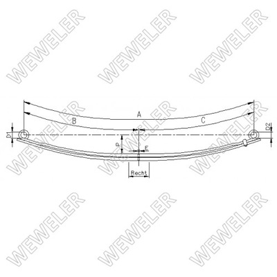 RESORTE DAF WEWELER F042T124ZA75, O.E. AFRC133  