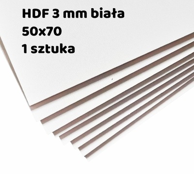 Formatka HDF 3mm 700x500 Biała - 1 sztuka