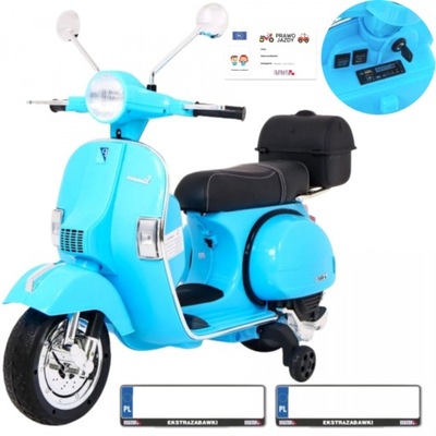 Motor na akumulator Skuter Vespa Niebieski