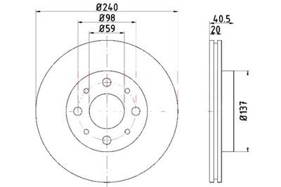 KAMOKA ДИСКИ ТОРМОЗНЫЕ ТОРМОЗНЫЕ 2 ШТУКИ. ПЕРЕД FIAT PANDA 07- 500 07-