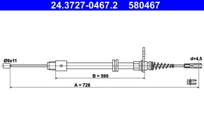 ATE 24.3727-0467.2 CIEGNO, STABDYS STOVĖJIMO 