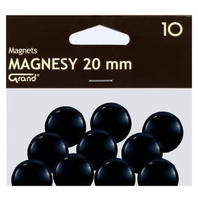 MAGNES 20 MM CZARNY (10 SZT)