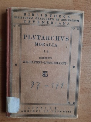 Plutarchus Moralia, Plutarch wyd. kryt.