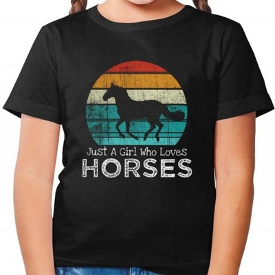 Koszulka dziecięca Dziewczyna która kocha konie S