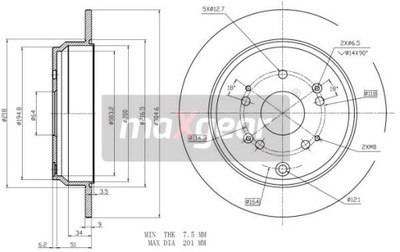 ДИСК HAM. HONDA T. CR-V 05- Z POWŁOKĄ ANTYKOROZYJNĄ