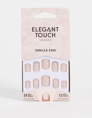 Elegant Touch F8F442 paznokcie nude OS vanilla chai 24 szt i klej