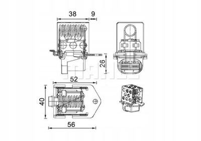 MAHLE CFR 1 000P REZYSTOR WSTEPNY, VARIKLIS ELEKTRINIS (VENTILIATORIAUS RADIATORIŲ 