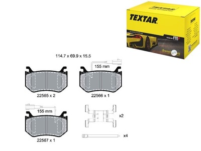 Textar тормозные колодки тормозные задняя alfa romeo giulia stelvio 2.9 10.15- фото №1