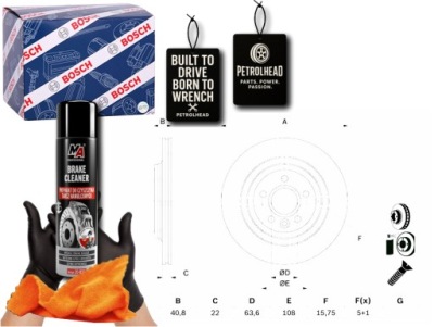 Гальмівні диски гальмівні 2szt. задня volvo s60 ii s80 ii v60 i #petrolhead pro+ kit2 фото №1