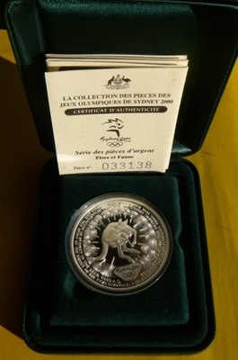 5$ AUSTRALIA 2000 KANGUR SYDNEY SREBRO 999 Oz +CER