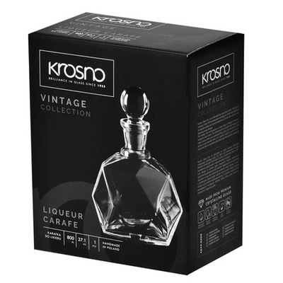 KARAFKA DO LIKIERU WINA NALEWEK WHISKY WÓDEK KROSNO SUPER PREZENT 900 ml