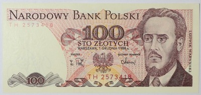 Banknot 100 zł 1988 rok - Seria TH