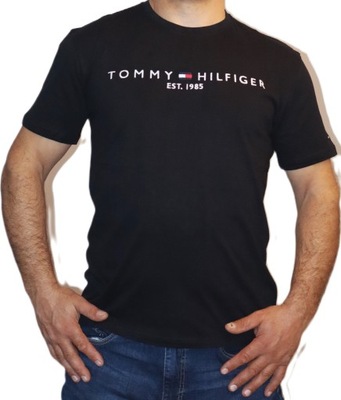 Tommy Hilfiger Koszulka T-shirt czarna logo Tee M new