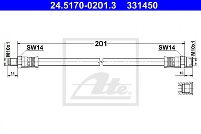 ATE 24.5170-0201 CABLE DE FRENADO ELÁSTICO  