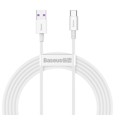 Kabel USB - USB-C USB Typ C Baseus 2m Biały