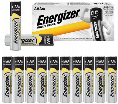 10x NAJMOCNIEJSZA BATERIA ENERGIZER INDUSTRIAL LR03 R3 AAA 10 lat ważności