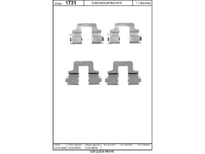 QUICK BRAKE 109-1731 JUEGO AKCESORIOW, ZAPATAS HAM  