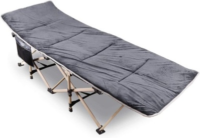 Łóżko polowe Redcamp 190 cm x 75 cm odcienie szarości