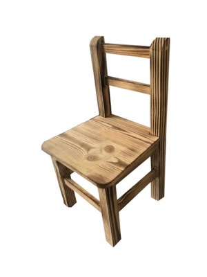 mebelki drewniane krzesełko dla dzieci przypalane