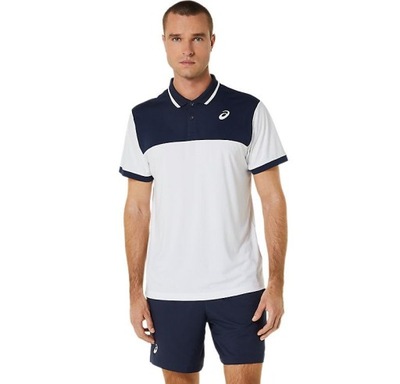 KOSZULKA ASICS COURT POLO MEN WHITE/MIDNIGHT L