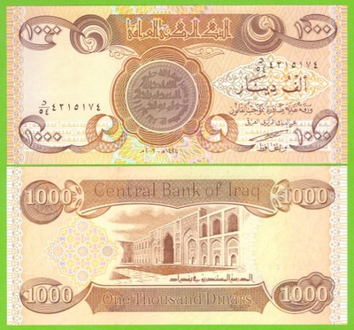 IRAK 1000 DINARS 2003 P-93a UNC