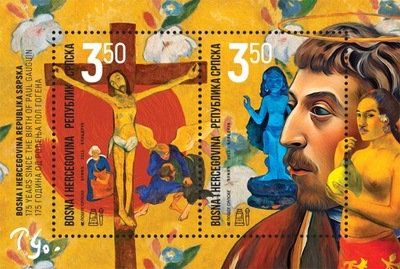 Bośnia Serbia 2023 Znaczki Blok ** sztuka malarstwo Paul Gauguin