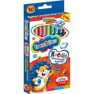 Kredki ołówkowe Bambino 10 kolorów