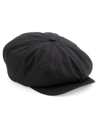 CZAPKA Z DASZKIEM Newsboy Cap BLACK S/M