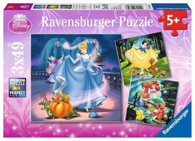 PUZZLE 3 W 1 - KSIĘŻNICZKI DISNEY - RAVENSBURGER