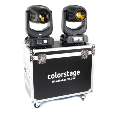 ZESTAW 2x COLORSTAGE GLADIATOR PRO BEAM SPOT WASH 350W 3in1 PLUS CASE