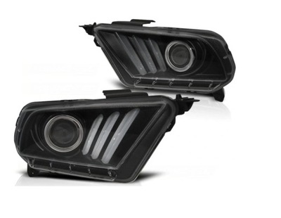 Лампы фары ford mustang v 10-13 black dynami фото №1