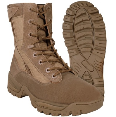 Buty taktyczne wojskowe trekkingowe dwa zamki Mil-Tec Two Zip - Coyote 42