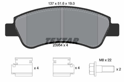 ZAPATAS DE FRENADO CITROEN PARTE DELANTERA C2/C3/DS3/ XSARA/206/207/208/307 2395401  