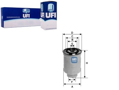 UFI ФІЛЬТРИ ФІЛЬТР ПАЛИВА ДИЗЕЛЬ