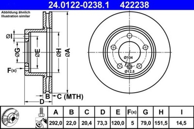 ATE 24.0122-0238.1 DISCO DE FRENADO (1SZT)  