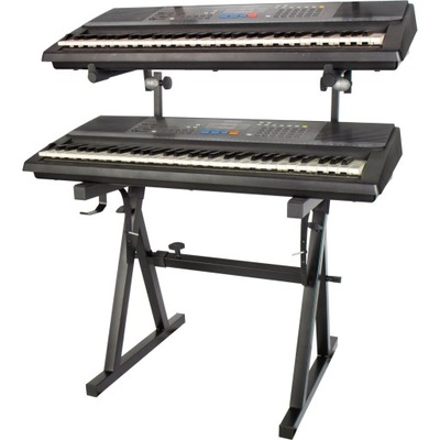 STOJAK NA KEYBOARD PIANINO PODWÓJNY REGULOWANY