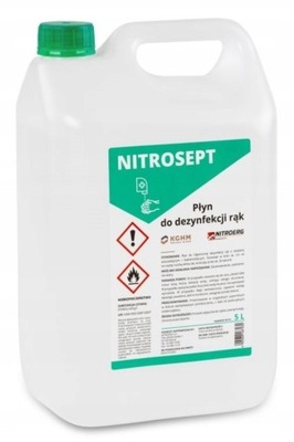Płyn do dezynfekcji rąk Nitrosept 5l produkt polski KGHM 80% alkoholu