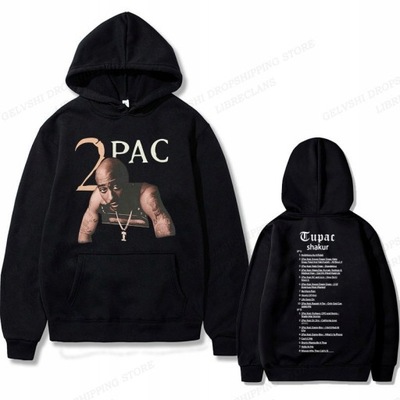 BLUZA MĘSKA TUPAC HIP HOP RAP Z KAPTUREM