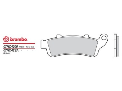 BREMBO 07HO42SA КОМПЛЕКТ КОЛОДОК ТОРМОЗНЫХ