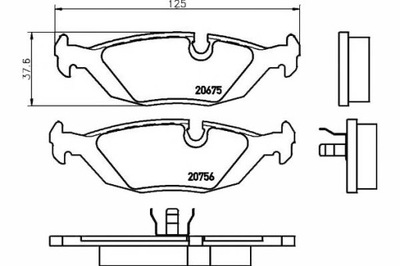 КОЛОДКИ ТОРМОЗНЫЕ BMW ЗАД E30 E28 81-87 TEXTAR