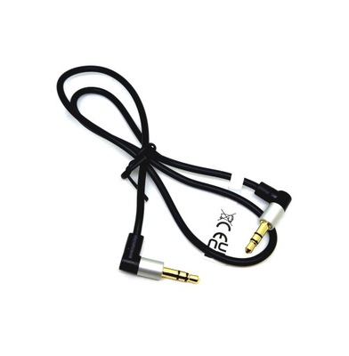 Przyłącze kabel mały JACK 3.5mm kątowe slim 0,5m