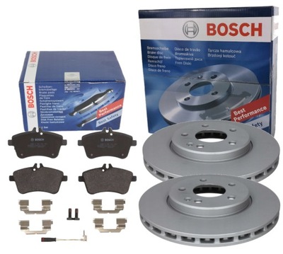 BOSCH DISCOS + ZAPATAS + SENSOR MERCEDES CLASE A B W169 W245 288X25 PARTE DELANTERA  