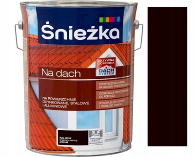 ŚNIEŻKA EMALIA NA DACH BRĄZ CIEMNY 8017 5L