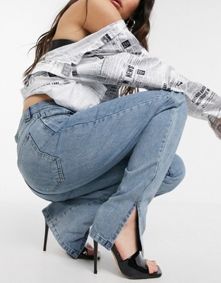 Femme Luxe jasnoniebieskie jeansy defekt 38