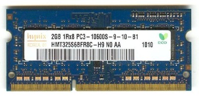 OKAZJA DDR3 HYNIX 2GB 1Rx8 PC3-10600S-9-10-B1