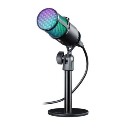 Mikrofon przewodowy Defender GLOW GMC 400 ze statywem STREAM strumieniowy R