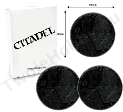 Citadel 60mm Round Textured Bases , Podstawki Citadel