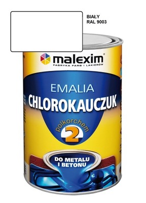 Emalia chlorokauczuk 1L BIAŁY RAL 9003