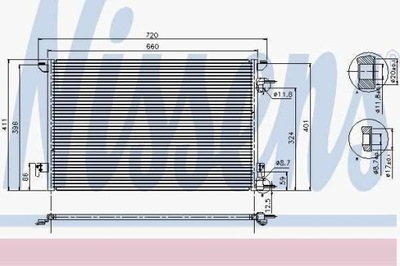 RADIATOR AIR CONDITIONER OPEL  