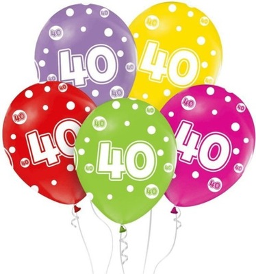 Balony liczba 40 urodziny 30cm